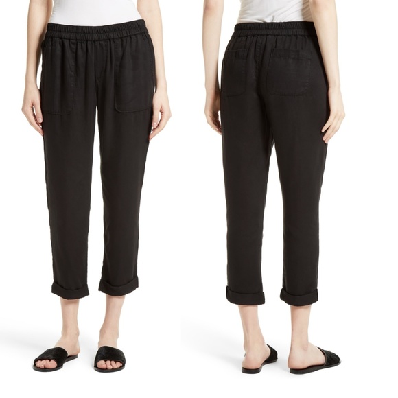 Joie Pants - Joie | Black Saphine Cuffed Pull-On Pants Size XS